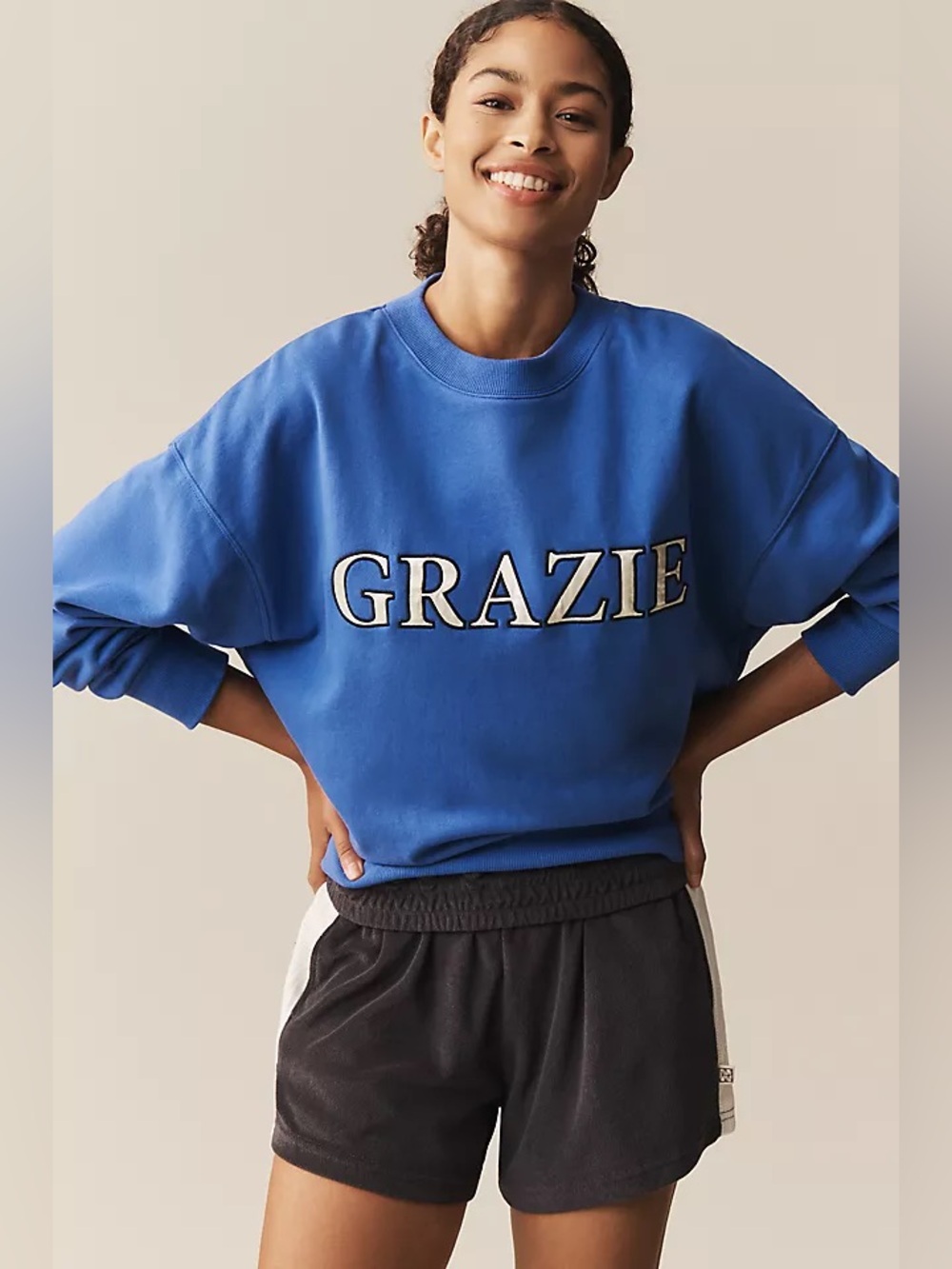 Araminta James Grazie Sweatshirt Blue – Size M